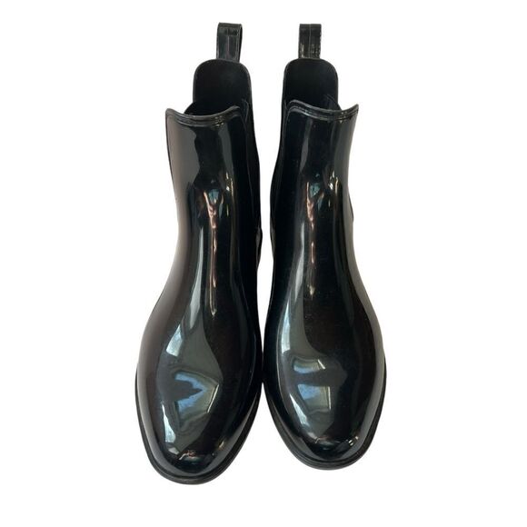 LRL Ralph Lauren Tally Bo Rai Black Rubber Ankle Rain Boots Size 10 B - Picture 3 of 7
